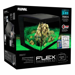 Акваріумний набір Fluval «Flex» чорний, овальний (57 л)