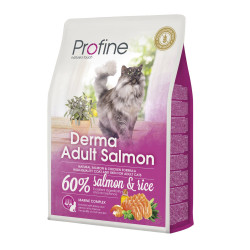 Сухий корм для котів, шерсть яких вимагає додаткового догляду Profine Cat Derma 2 кг - лосось