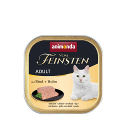 Вологий корм для котів Animonda Vom Feinsten Adult with Beef + Chicken | 100 г (яловичина та курка)