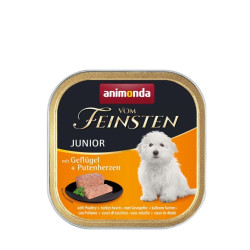Вологий корм для собак Animonda Vom Feinsten Junior with Poultry + Turkey hearts | 150 г (птах і індичка)